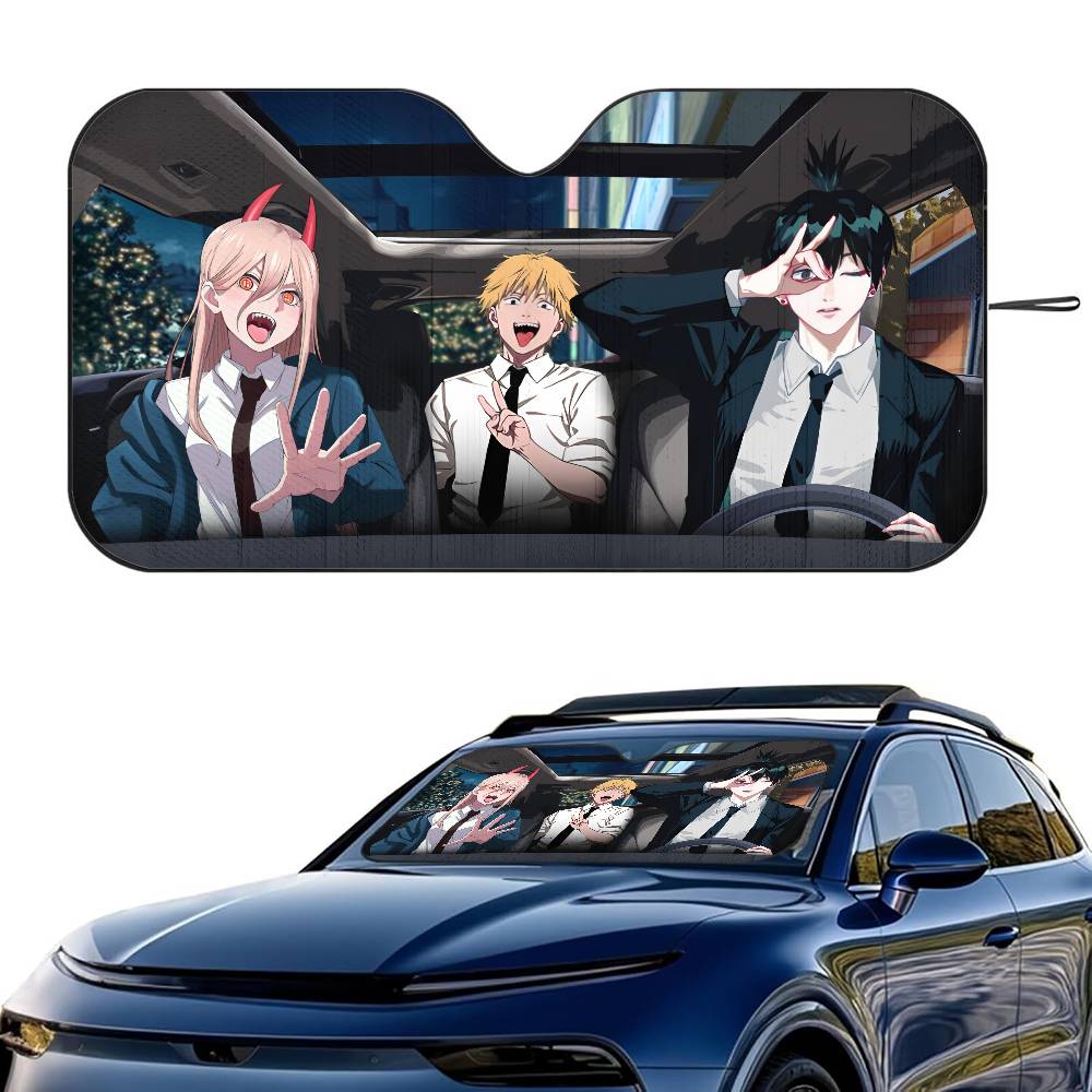 Model Kit Chainsaw Man - C-Chainsaw Man Anime Car SunShade Windshield