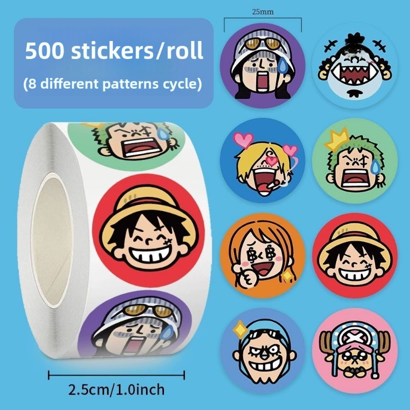 Model Kit One Piece - 500 stickers/roll One Piece Sticker Big