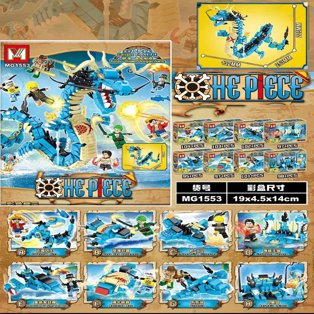 Model Kit Chemistry - 8in1 One Piece Building Blocks Blue