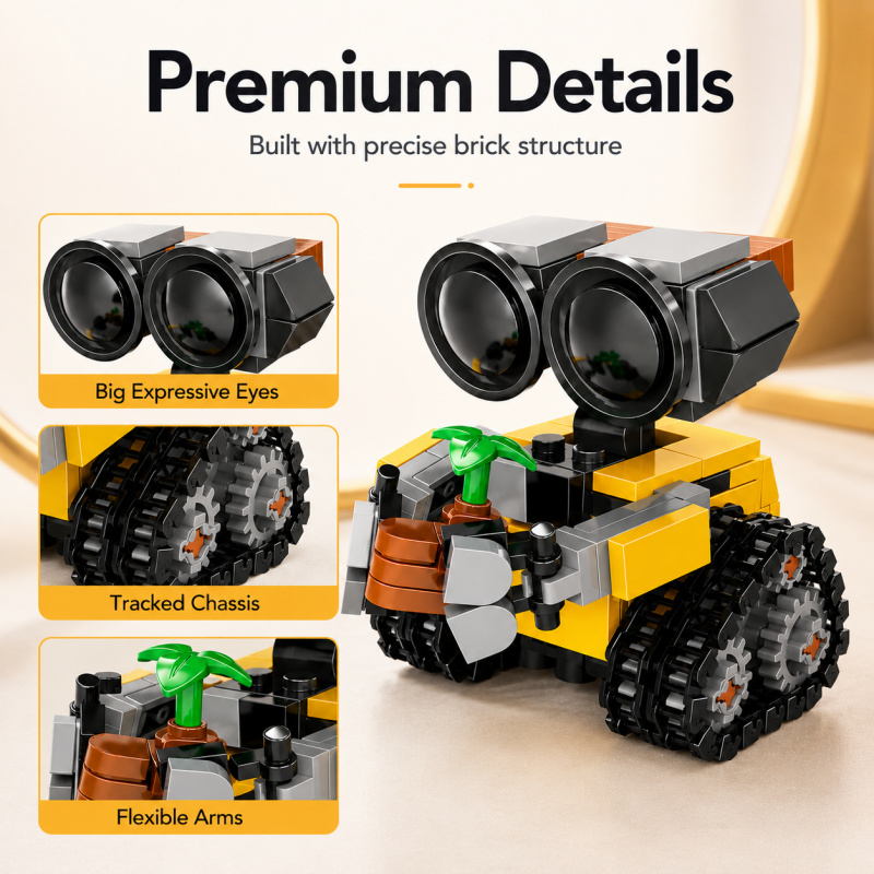 Mini Robot Building Blocks Set - Model Kit Accessories recension och pris