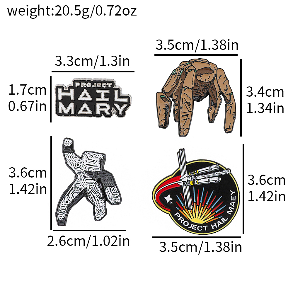 4pc Sci-Fi Enamel Pin Set Proj - Model Kit Accessories recension och pris