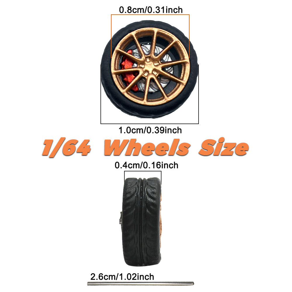 1/64 Model Car Wheels Tires 8  - Model Kit Accessories recension och pris